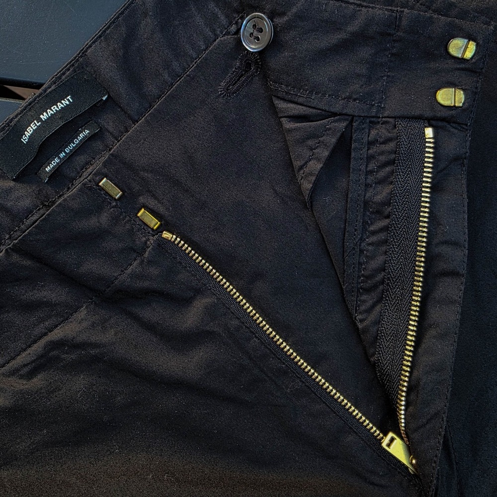 Isabel Marant Pants Women IT 36 (W30xL28) Black Lightweight Cotton Quiet‎ Luxury - Picture 4 of 6